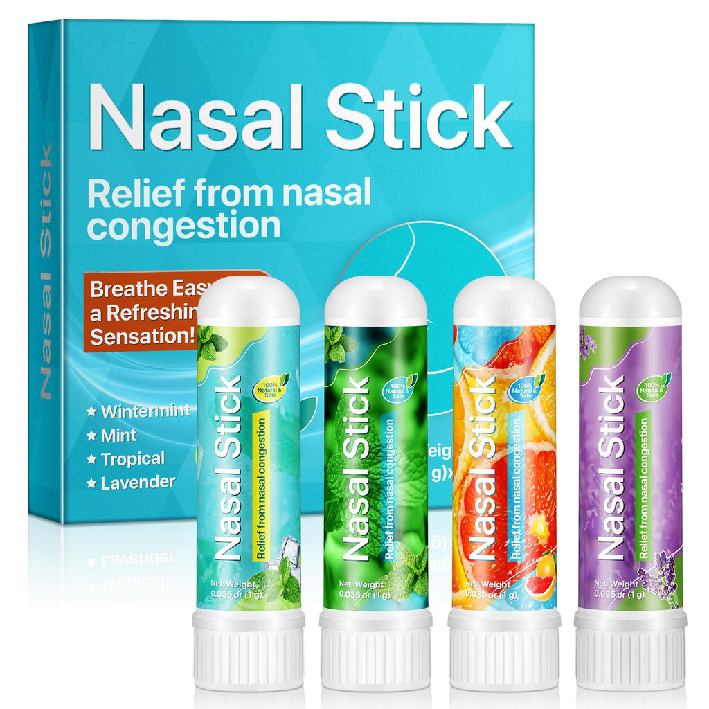 Ruduwu 4 Pack Nasal Stick | Natural Inhaler for Quick Refresh & Relaxation
