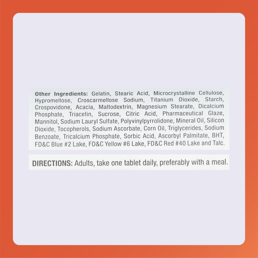 Rugby CertaVite Senior Multivitamin/Multimineral for Adults 50+ – 90 Tablets (1 Pack)