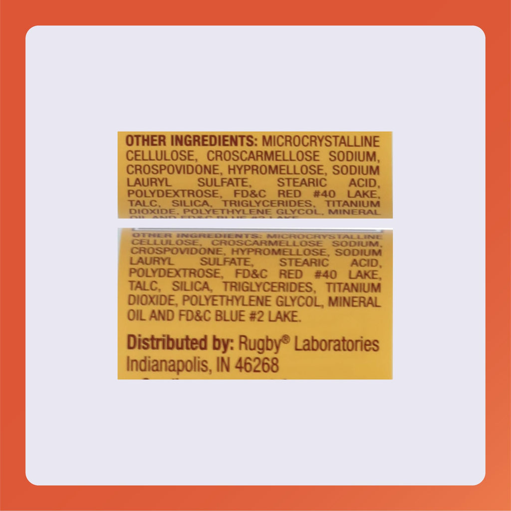 Rugby Ferrous Sulfate 325mg Tablets – Iron Supplement for Women & Men | 100 Count (1 Pack)