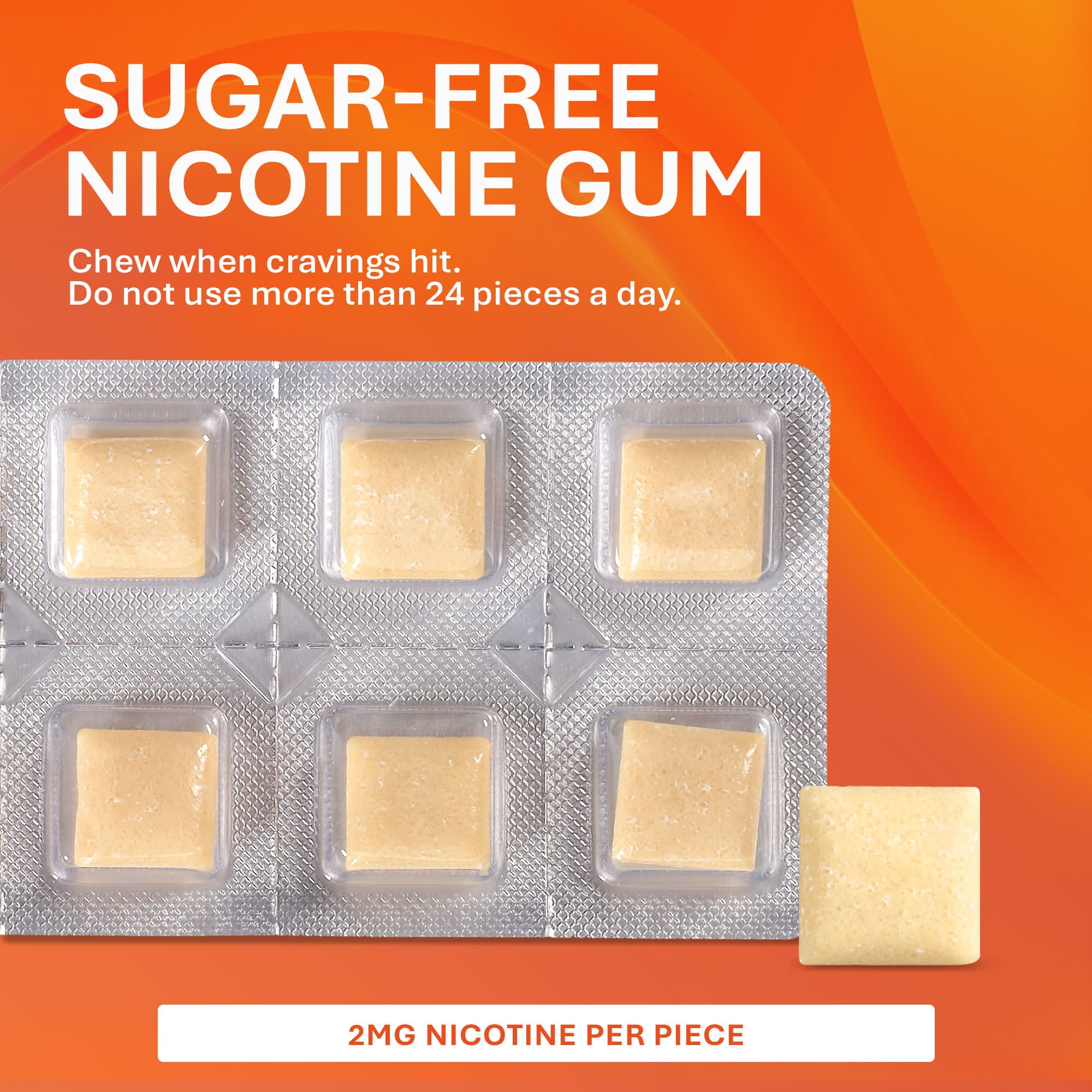 Rugby Polacrilex 2mg Nicotine Gum – Original Flavor, Sugar-Free, 110 Count (4-Pack)