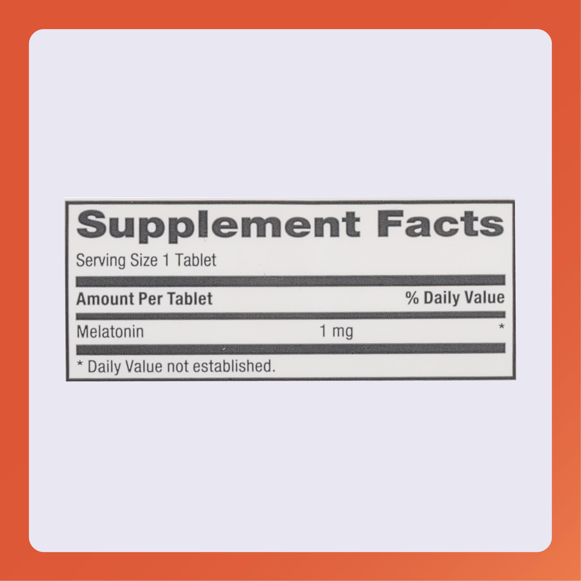 Rugby Melatonin 1mg Tablets - Dietary Supplement - 90 Count