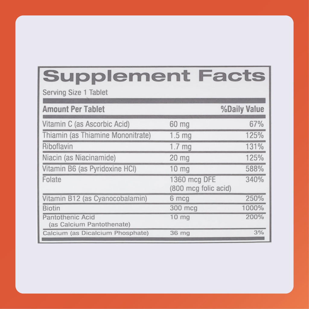 Rugby Nephro-Vite Vitamin B and C Complex Tablets – Dietary Supplement (100 Count) 3 Pack