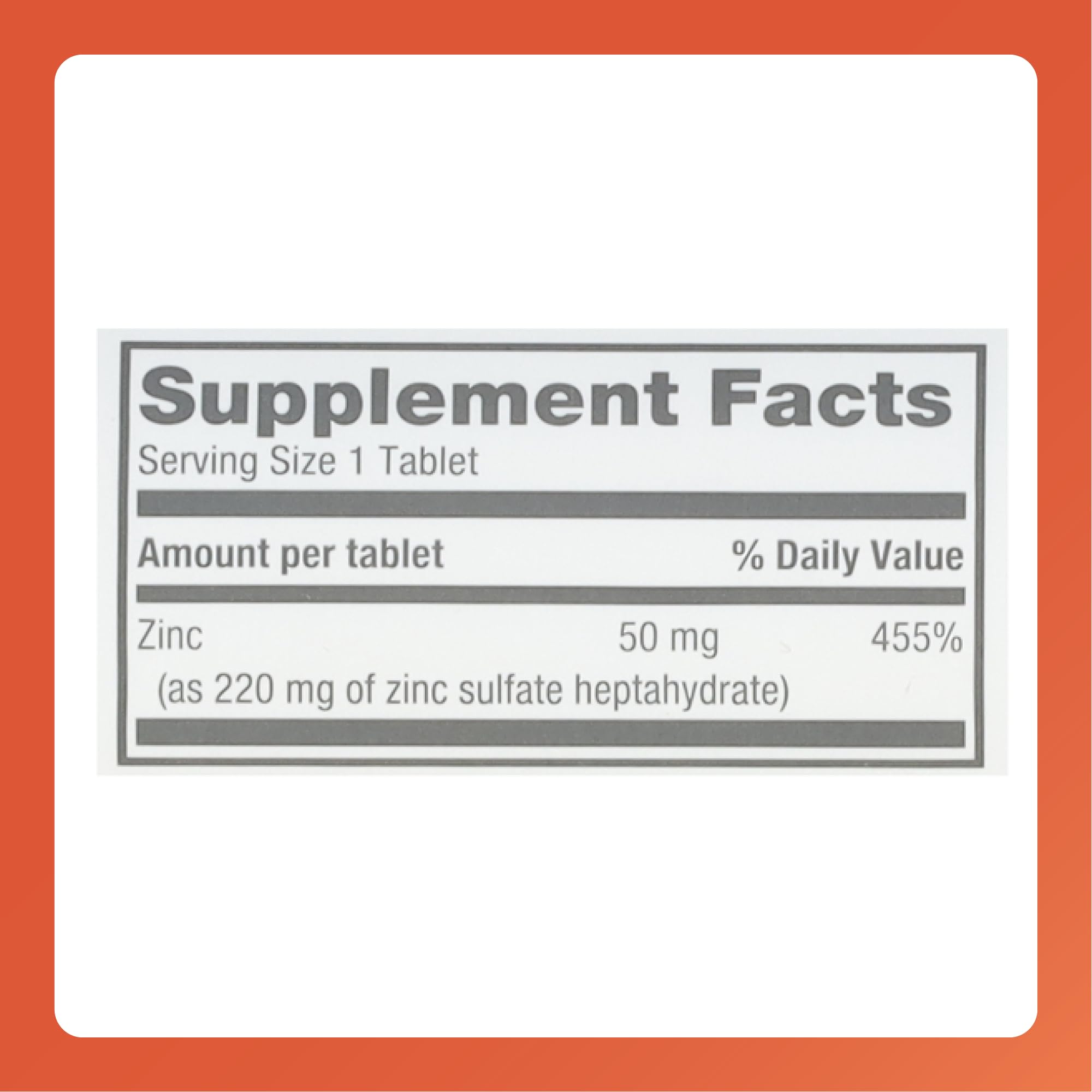 Rugby Zinc Sulfate 220 mg Tablets - Zinc Sulfate Heptahydrate - Dietary Supplement - 100 Count (3 Pack)