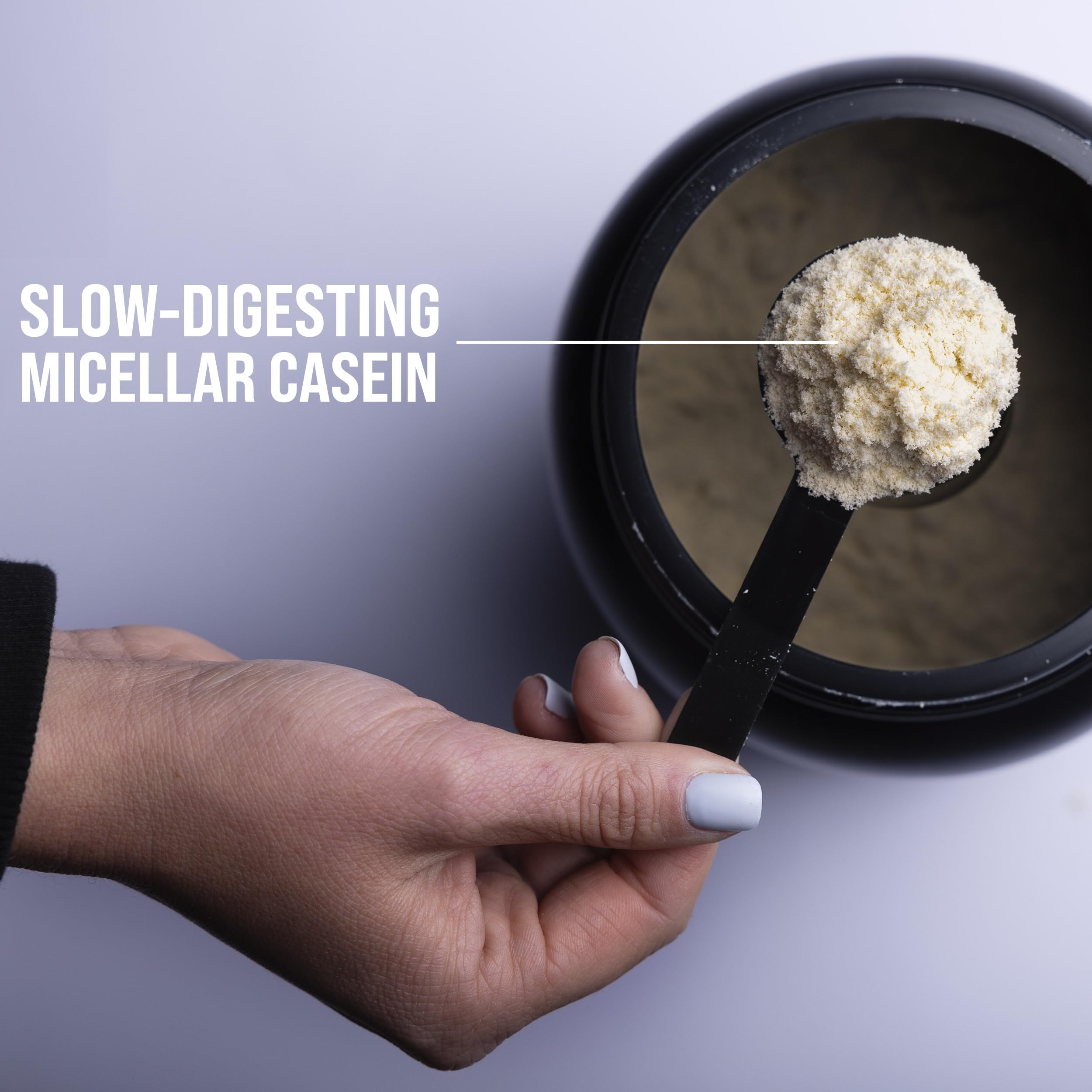Rule 1 Casein Protein – 25g Protein & 11g EAAs, Slow-Release Micellar Casein (2 lb, Chocolate Fudge)