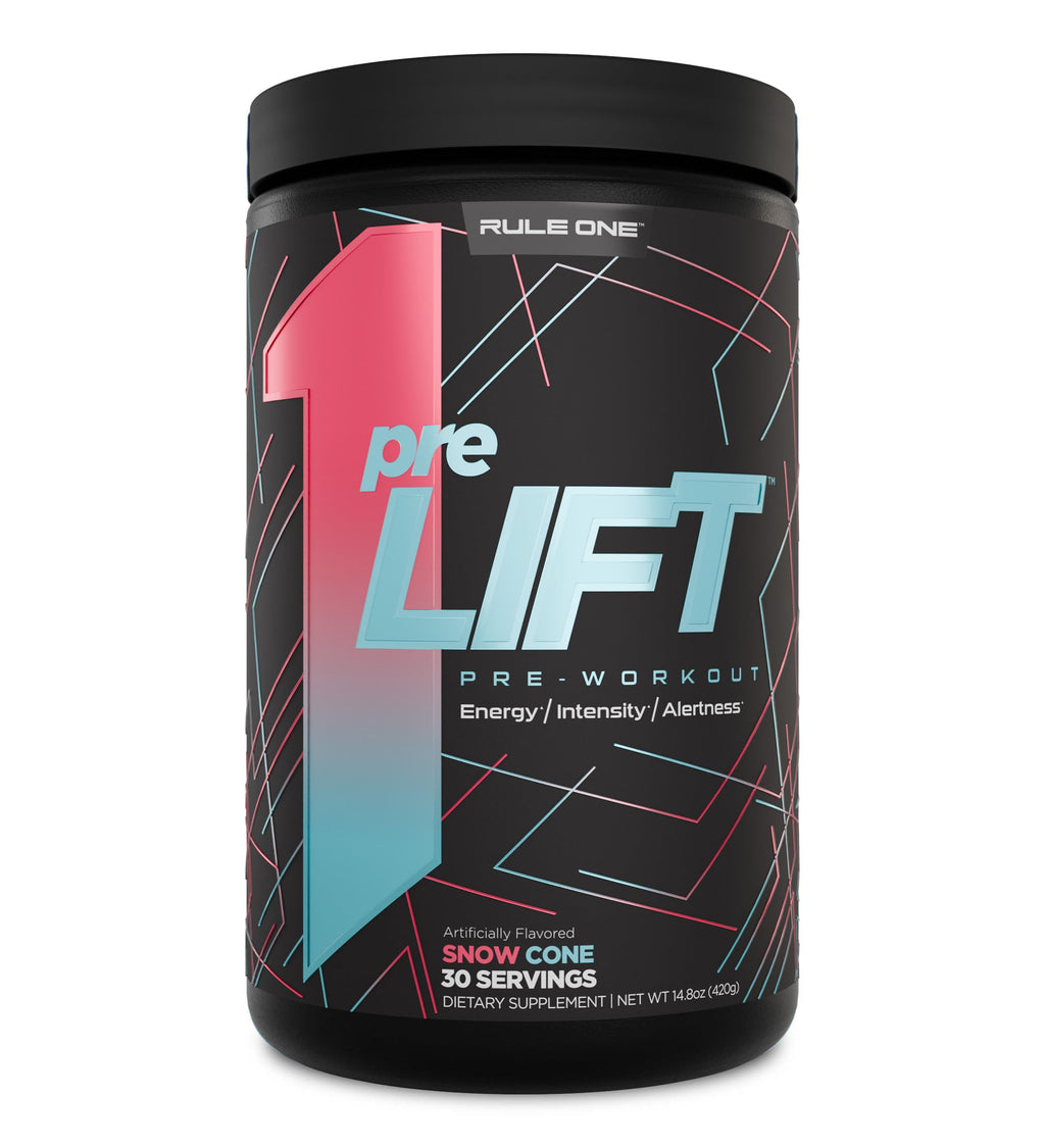 Rule 1 preLIFT Pre-Workout Snow Cone – 30 Servings, Citrulline, Beta-Alanine & Caffeine