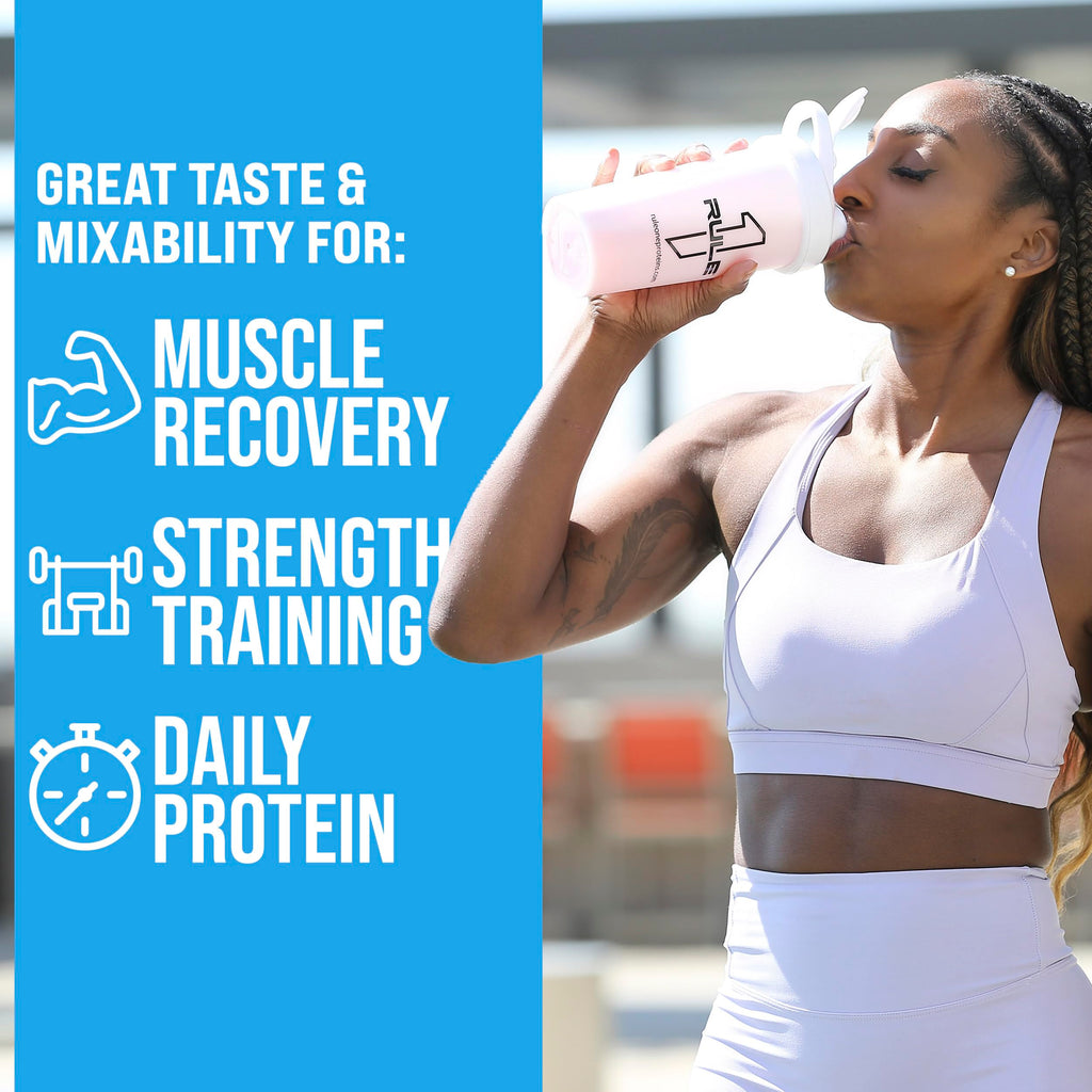 Rule 1 Whey Protein – 24g Fast-Acting Protein from All-Whey Sources with Naturally Occurring EAAs & BCAAs (10 lb Vanilla Ice Cream)