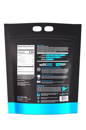 Rule 1 Whey Protein – 24g Fast-Acting Protein from All-Whey Sources with Naturally Occurring EAAs & BCAAs (10 lb Vanilla Ice Cream)