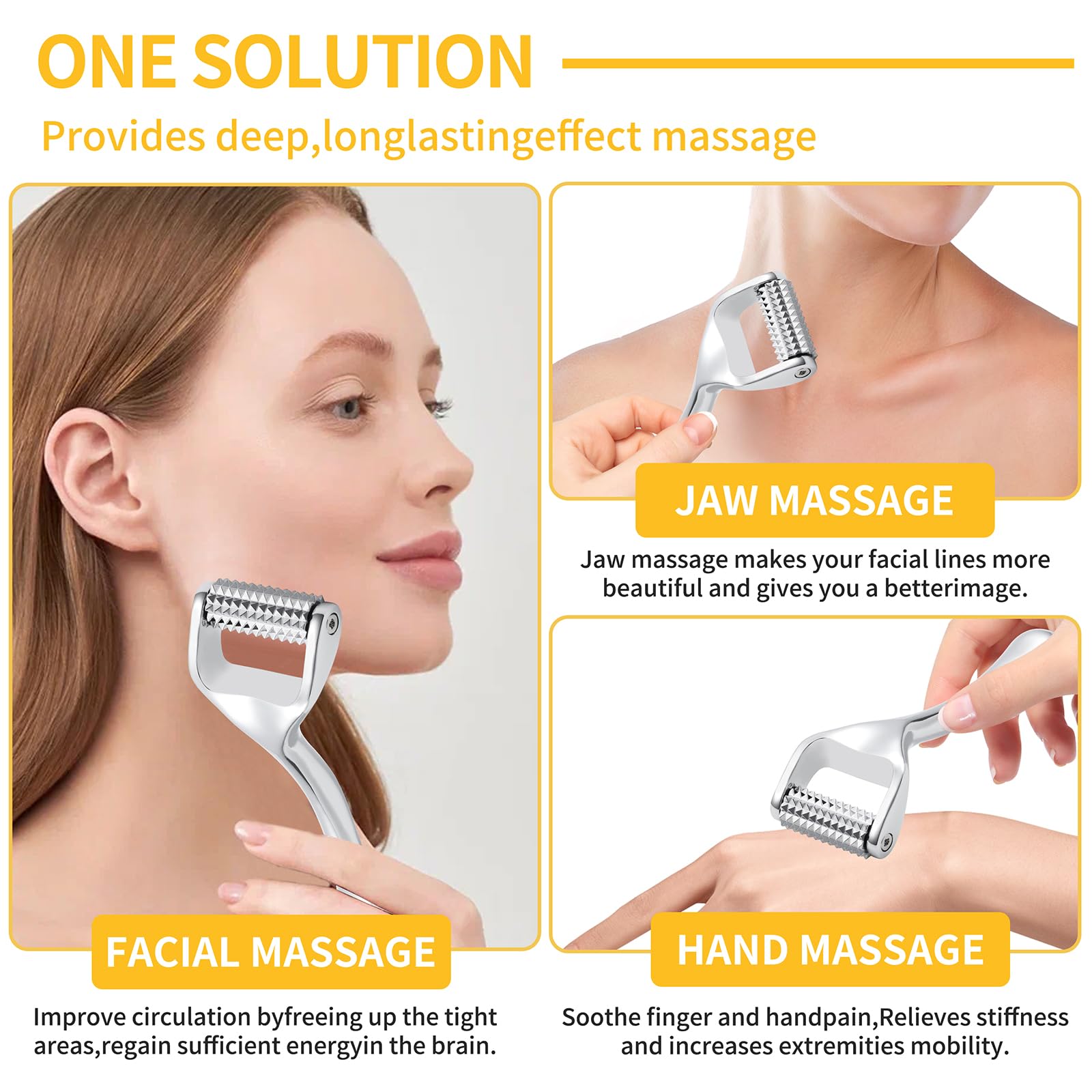 Running Man Acupressure Roller – Deep Tissue Massage Tool for Face, Hands, Feet, and Neck