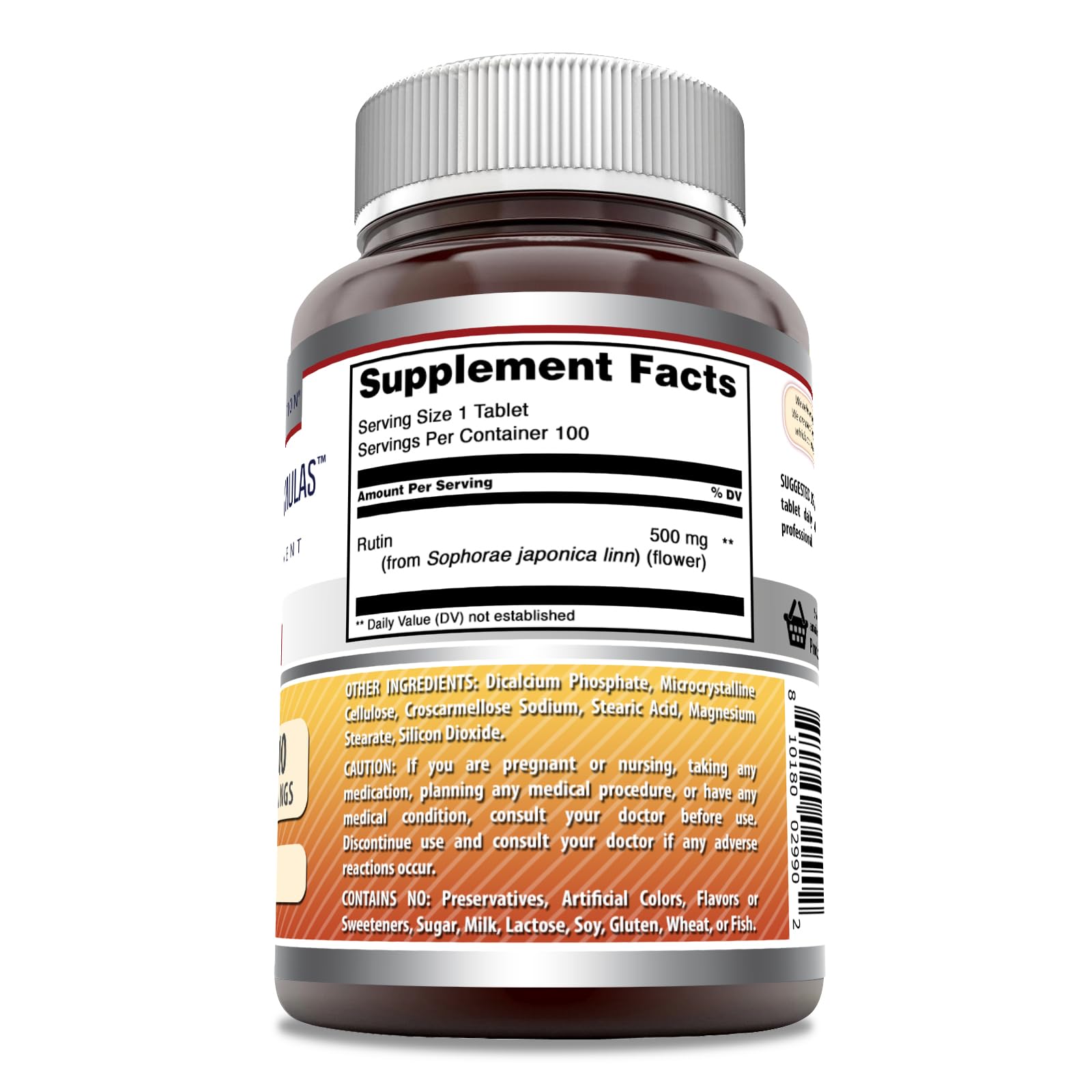 Amazing Formulas Rutin Supplement – 500 mg, 100 Count, 3 Pack, Made in USA