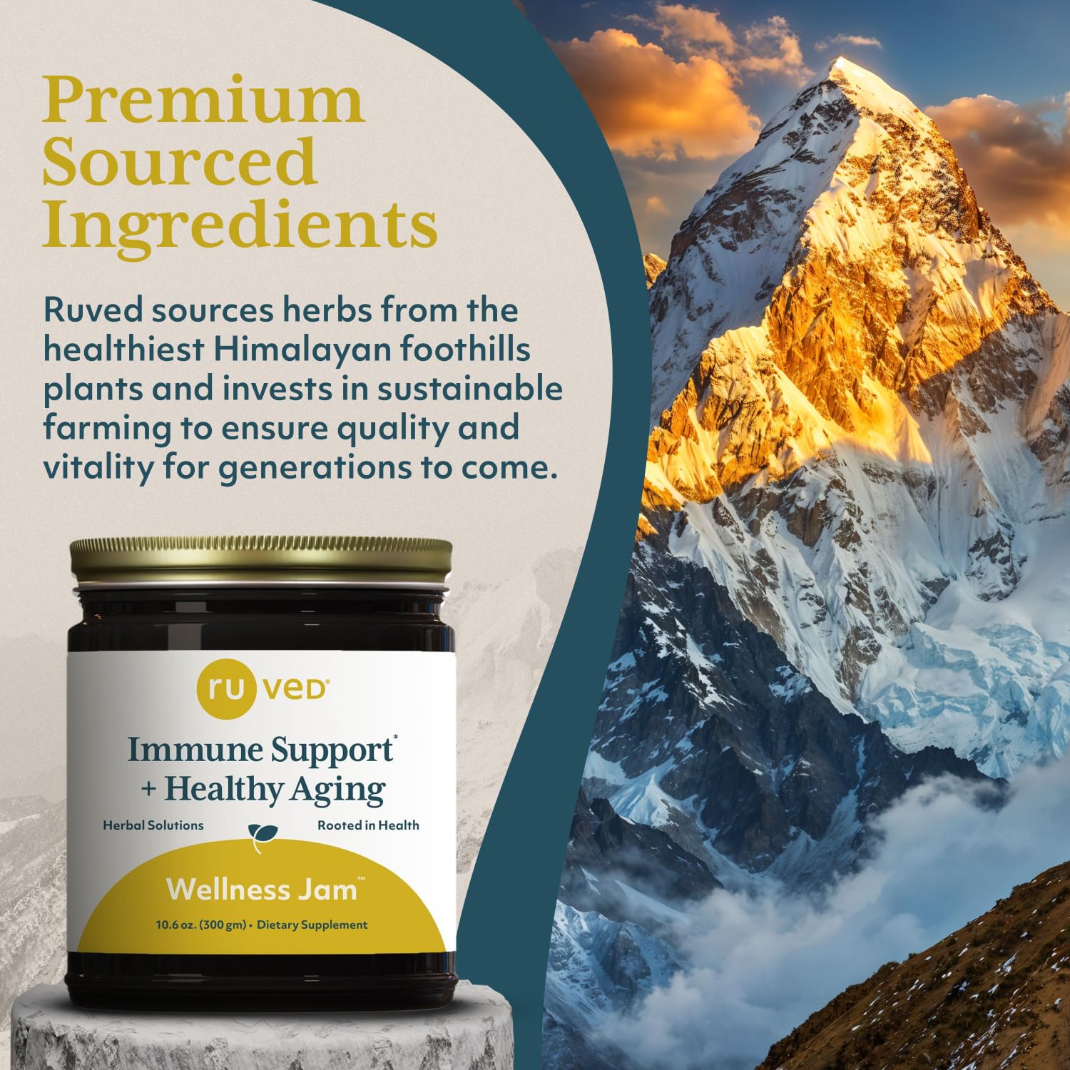ruved Wellness Jam - Amla Jam with Honey, Immune & Digestive Support | Ayurvedic Amla & Ashwagandha