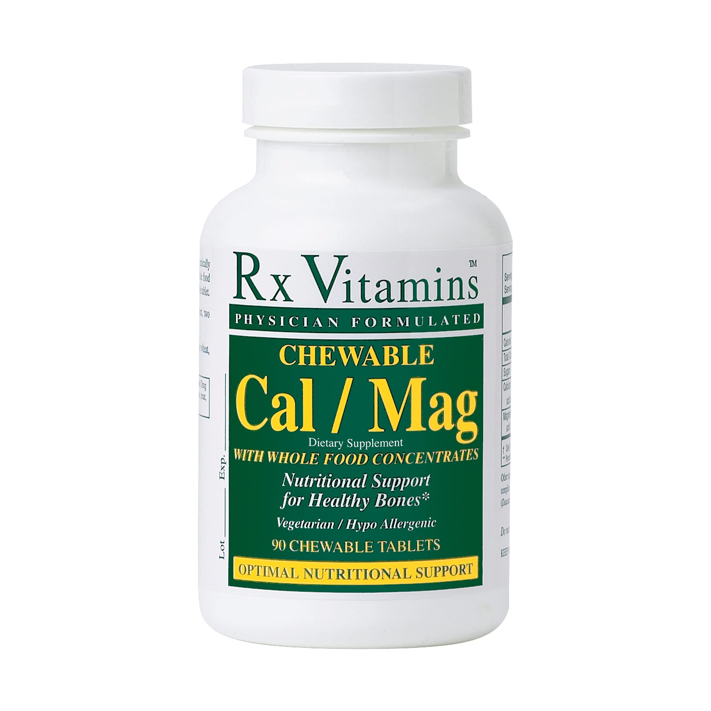 Rx Vitamins Chewable Calcium/Magnesium 90 Count – Vanilla Flavor