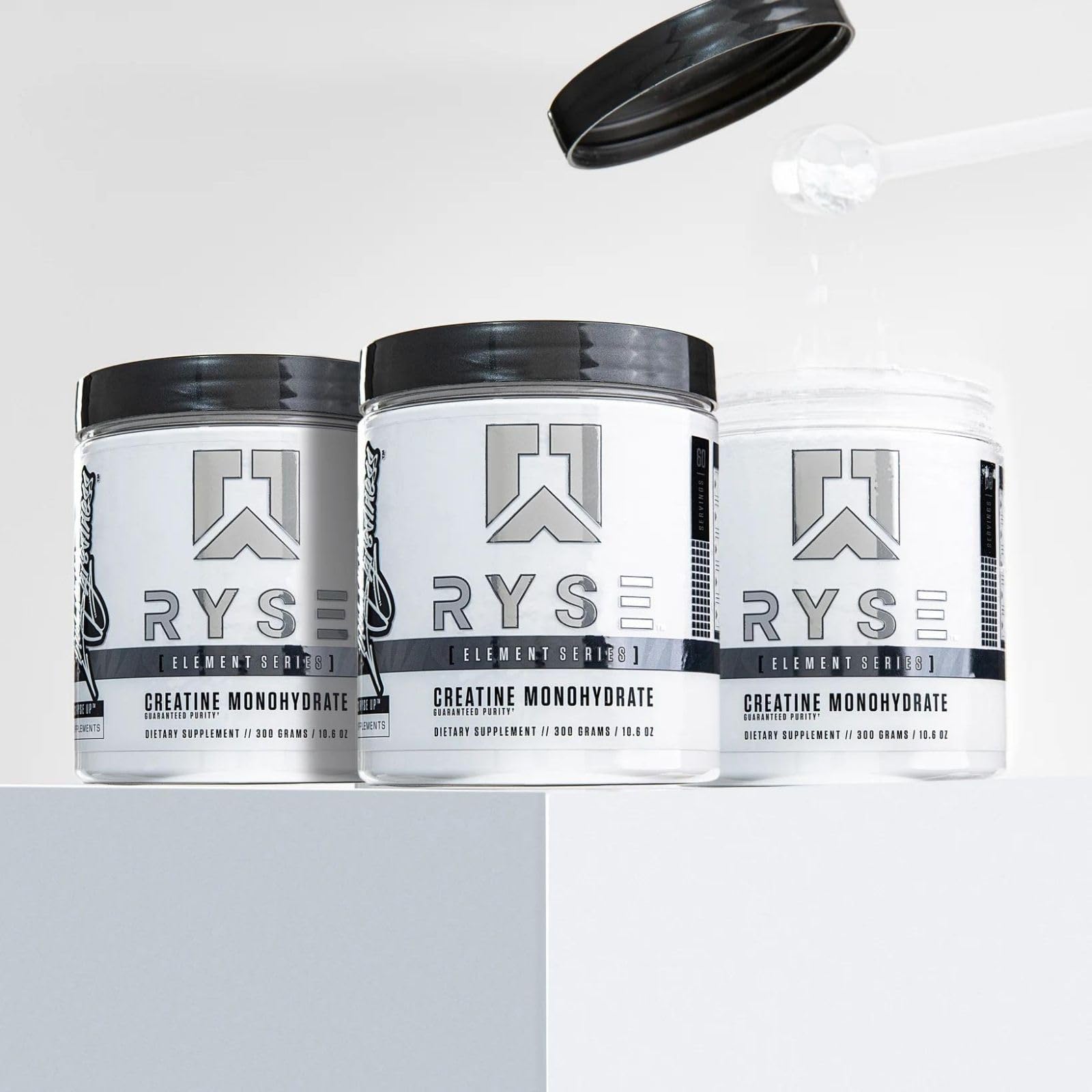 RYSE Creatine Monohydrate Powder - Unflavored | Lean Muscle Growth, Strength & Endurance | 60 Servings