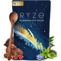RYZE SUPERFOODS Mushroom Hot Cocoa with Melatonin Sleep Support – Keto Cocoa Powder, 20 Servings