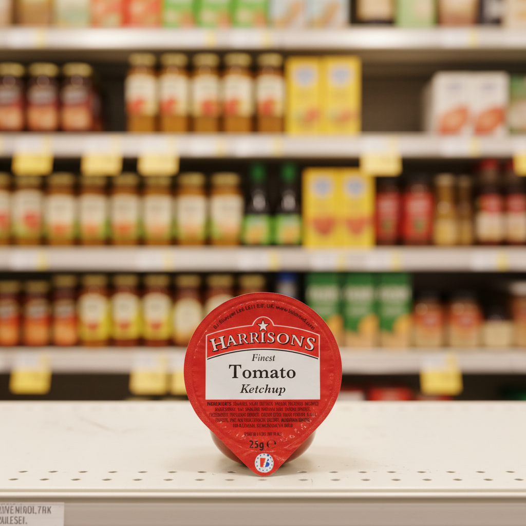 100 x Harrisons Finest Tomato Ketchup Dip Pots 100 X 25G
