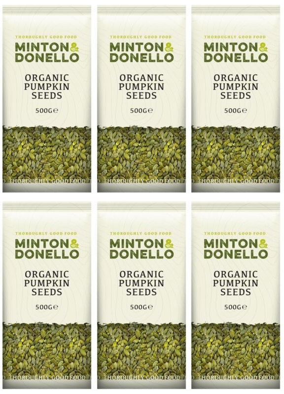 6 x Minton & Donello Pumpkin Seeds - 500g