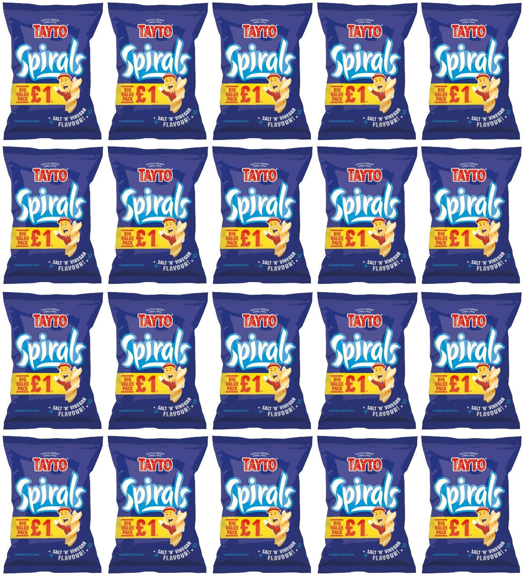 20 x Tayto Spirals Salt & Vinegar - 45GM