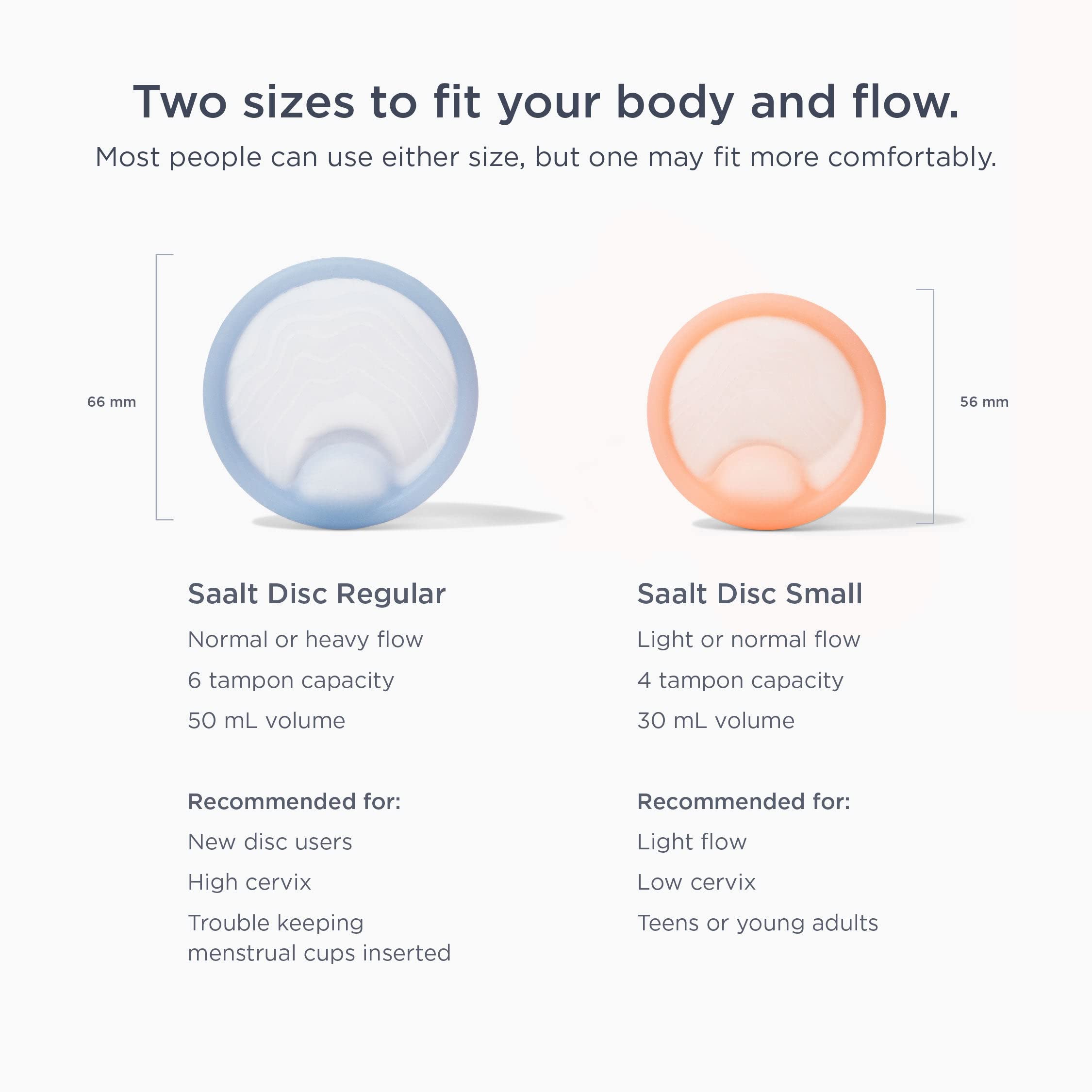Saalt Menstrual Disc - Soft, Reusable Medical-Grade, Sunset Coral (Small)