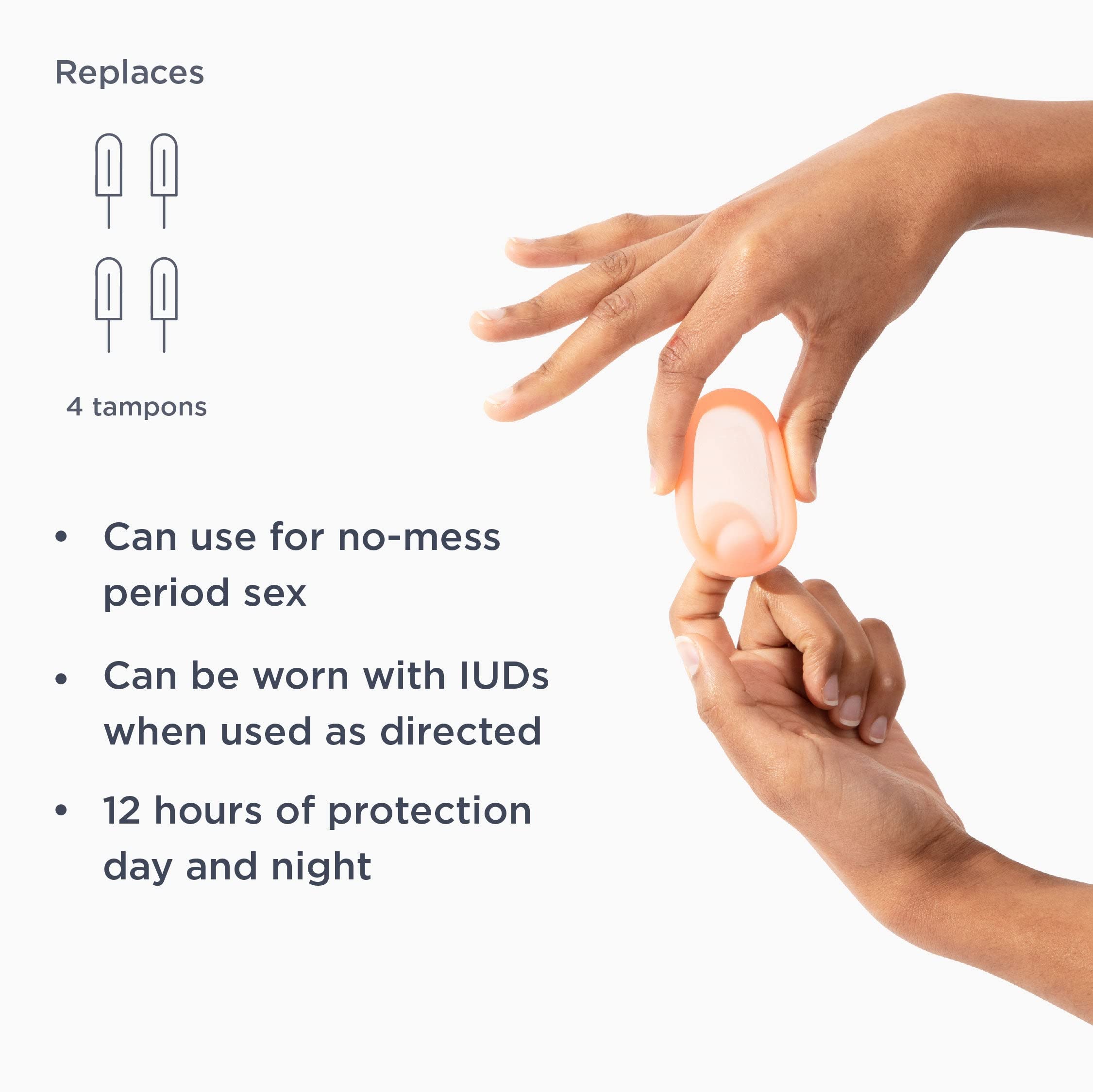 Saalt Menstrual Disc - Soft, Reusable Medical-Grade, Sunset Coral (Small)