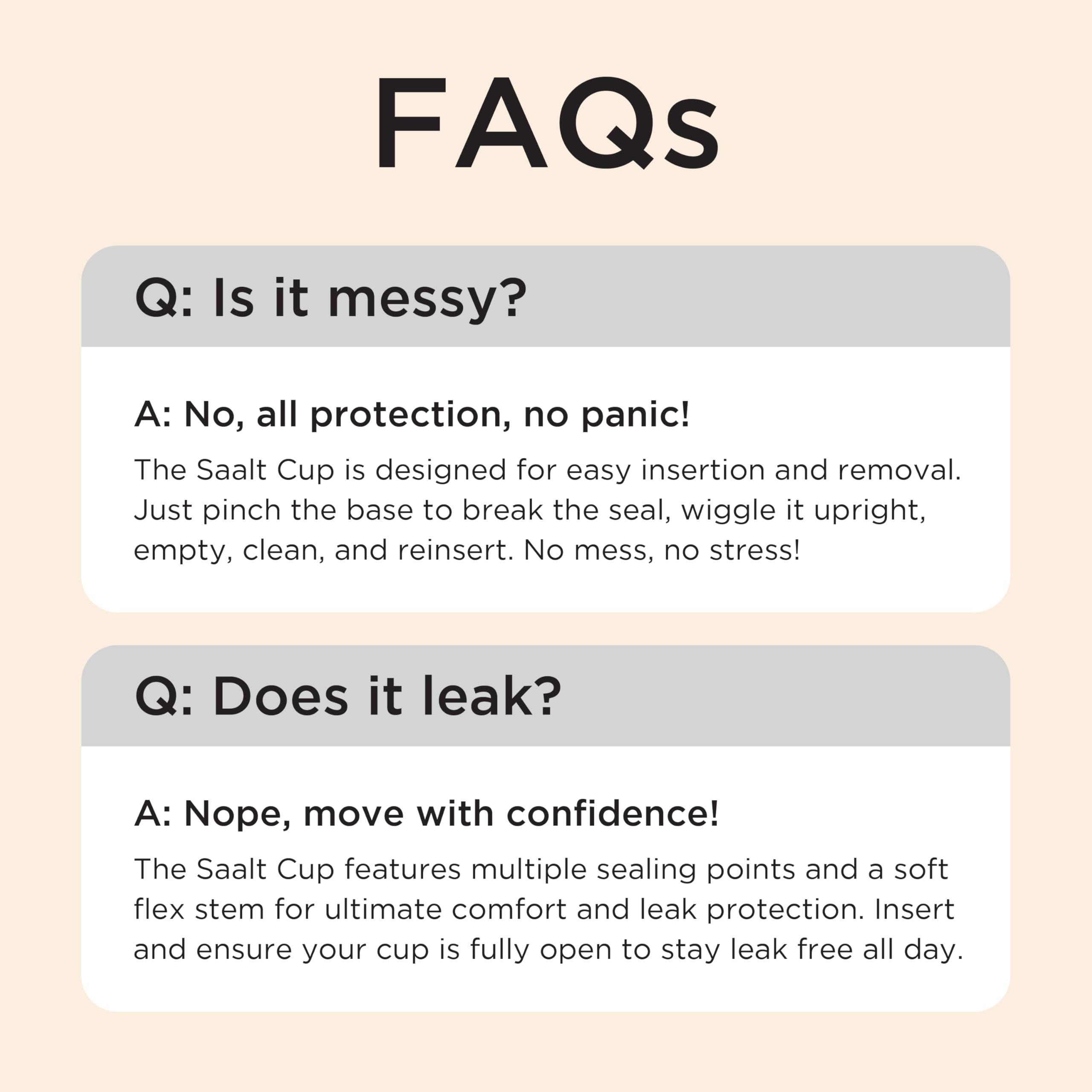 Saalt Soft Menstrual Cup – Reusable, Comfortable, Leak-Free Protection Up to 12 Hours