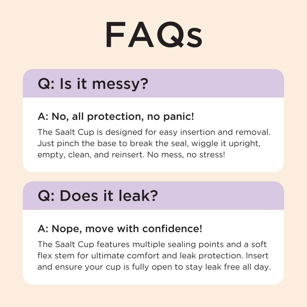 Saalt Soft Menstrual Cup – Reusable, Comfortable Leak-Free Protection (Regular, Mountain Iris)
