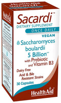 Sacardi Saccharomyces Boulardii – 5B CFU Probiotic, Once-Daily, Dairy-Free