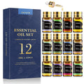 SACATR Essential Oils Set – 12 x 5ml Natural Oils Gift Set for Diffuser & DIY Projects