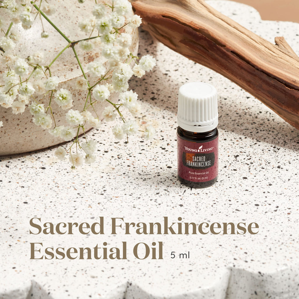 Young Living Sacred Frankincense Essential Oil 5ml – Grounding, Woodsy Aroma for Meditation & Yoga