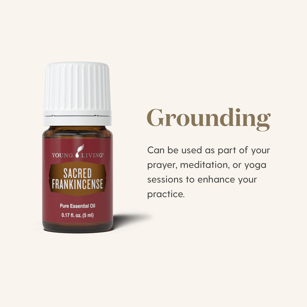 Young Living Sacred Frankincense Essential Oil 5ml – Grounding, Woodsy Aroma for Meditation & Yoga