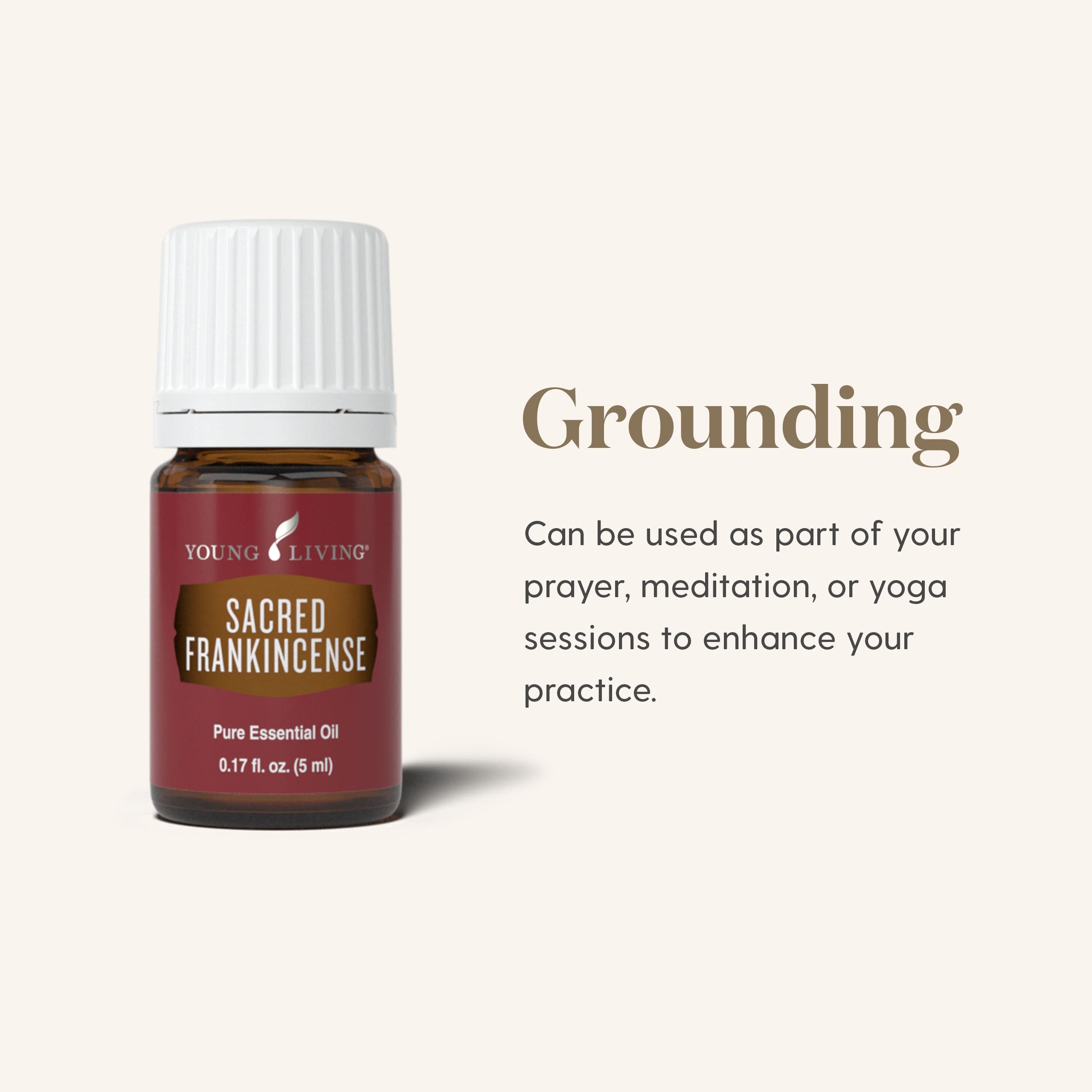 Young Living Sacred Frankincense Essential Oil 5ml – Grounding, Woodsy Aroma for Meditation & Yoga