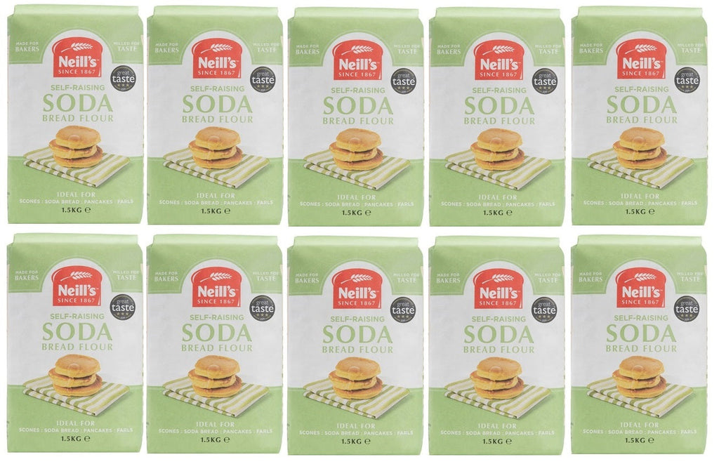 10 x Neills Soda Bread Flour 1.5 Kg