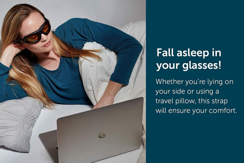 SafetyBlue Sleep Savior Deluxe Amber Lens Glasses – Blue & Green Light Blocking