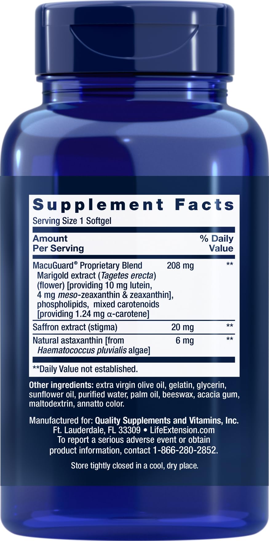 Life Extension MacuGuard 90 Softgels (Pack of 2) – Saffron & Astaxanthin for Eye Health
