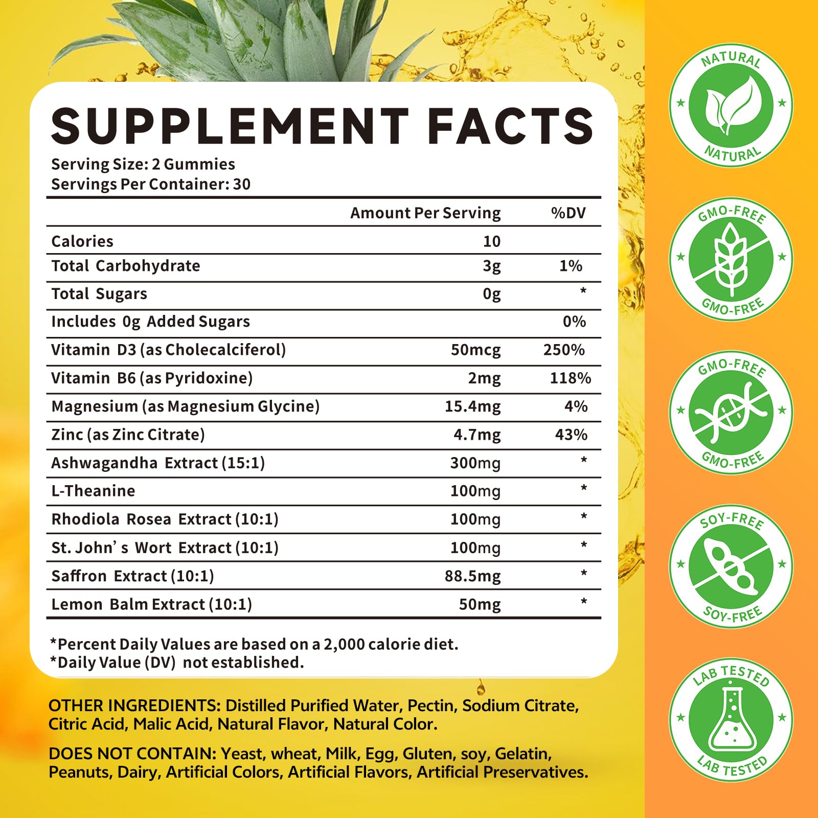 10-IN-1 Saffron Gummies – Sugar Free Mood & Focus Support (60 Count)