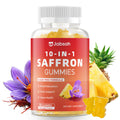 Melatonin-Free Saffron Gummies for Mood & Focus – 60 Count with 88.5 mg Saffron Extract, D3, B6, B12