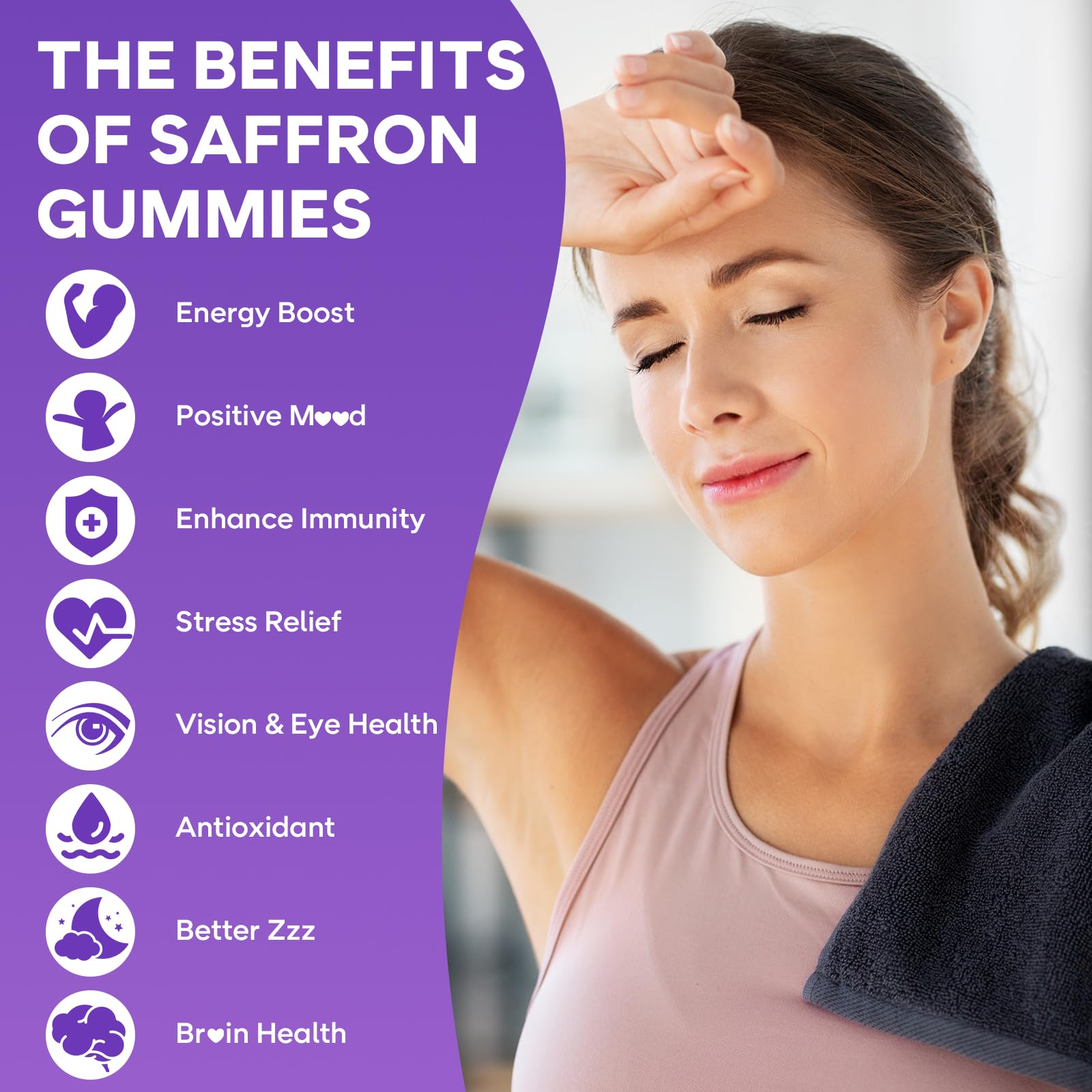 2 Pack Saffron Gummies for Kids & Adults – 10-in-1 Cortisol Support with 88.5mg Saffron, Vitamin D3, B6, Magnesium, Zinc, Ashwagandha, L-Theanine, St. John's Wort – 120 Count