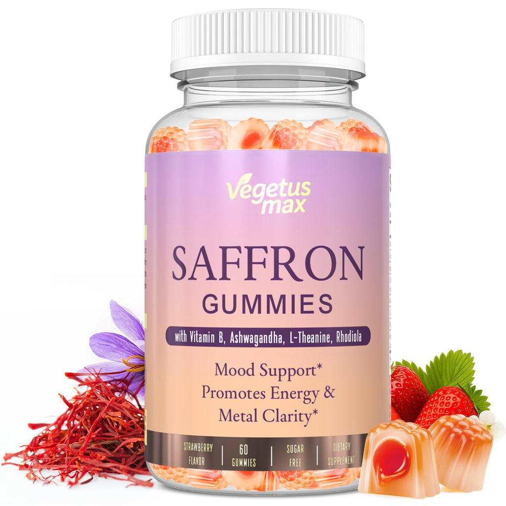 Saffron Gummies for Adults – Mood, Focus & Sleep Support (60 Count)