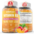 Safgumjel Vitamin B2 Gummies – Riboflavin 400mg + Magnesium & CoQ10 | Sugar Free, Vegan, Strawberry, 60 Count