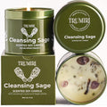 Sage Candle for Cleansing House with Crystals – 5oz Soy Wax, Non-Toxic Aromatherapy Gift