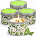 4 Pack Sage Candles with Crystal Healing Stones – White Sage & Energy Cleansing