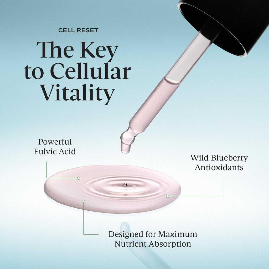SAKARA Cell Reset – Liquid Fulvic Acid Complex with Wild Blueberry & Lemon | Immune Support & Cellular Detox