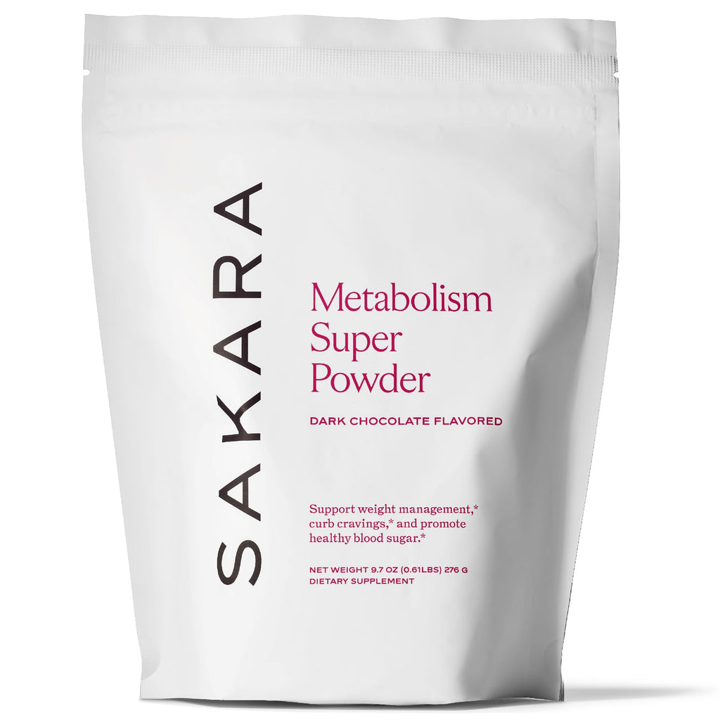 SAKARA Metabolism Super Powder – Appetite Control, Weight Management, Chocolate Flavor | Vegan & Non-GMO | 24 Servings