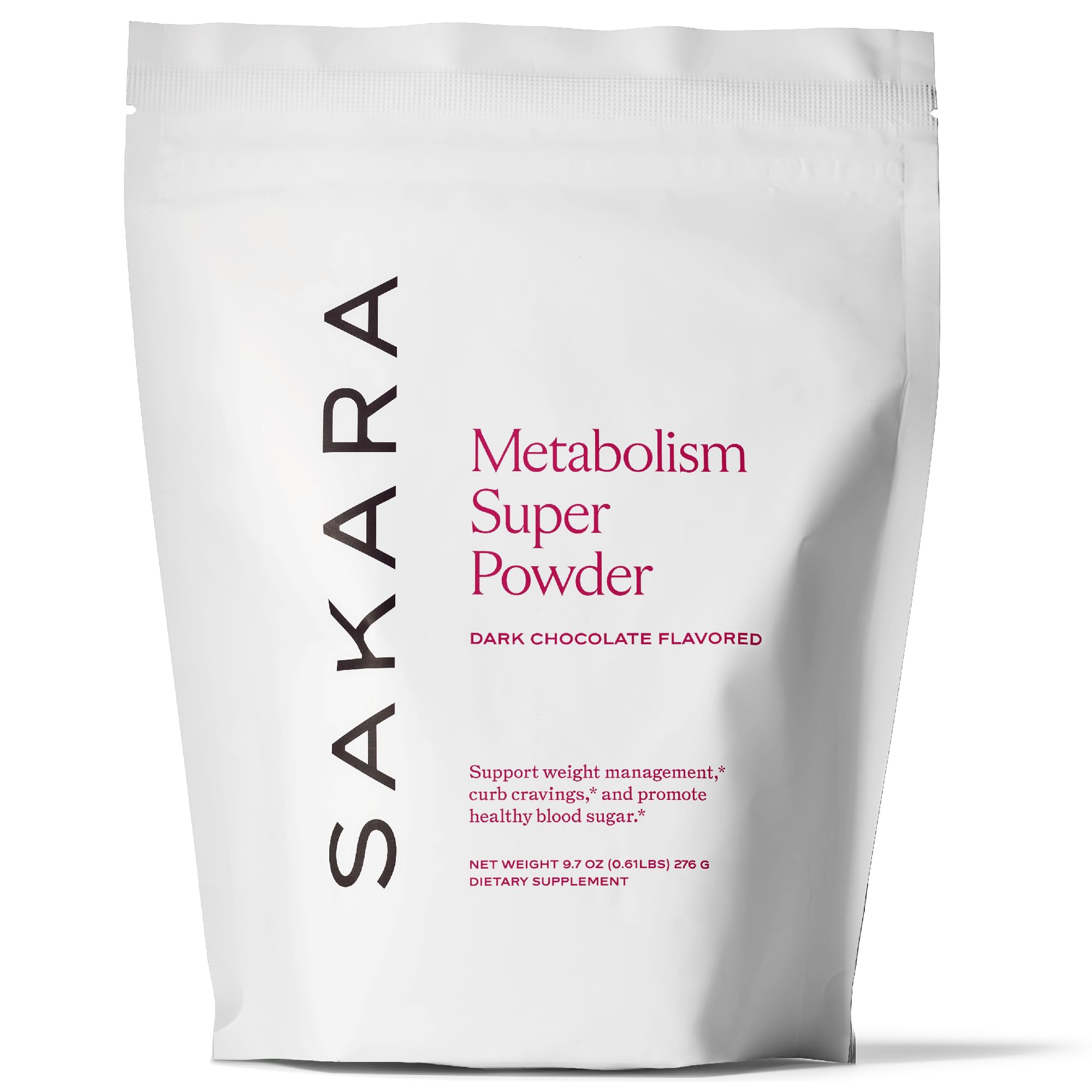 SAKARA Metabolism Super Powder – Appetite Control, Weight Management, Chocolate Flavor | Vegan & Non-GMO | 24 Servings