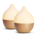 SAL KING Essential Oil Diffuser Set (2x 100ml) – Auto Shut-Off, Ultrasonic Diffusers, Warm White Lights