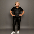 Sequin Self Confidence Longer length tshirt