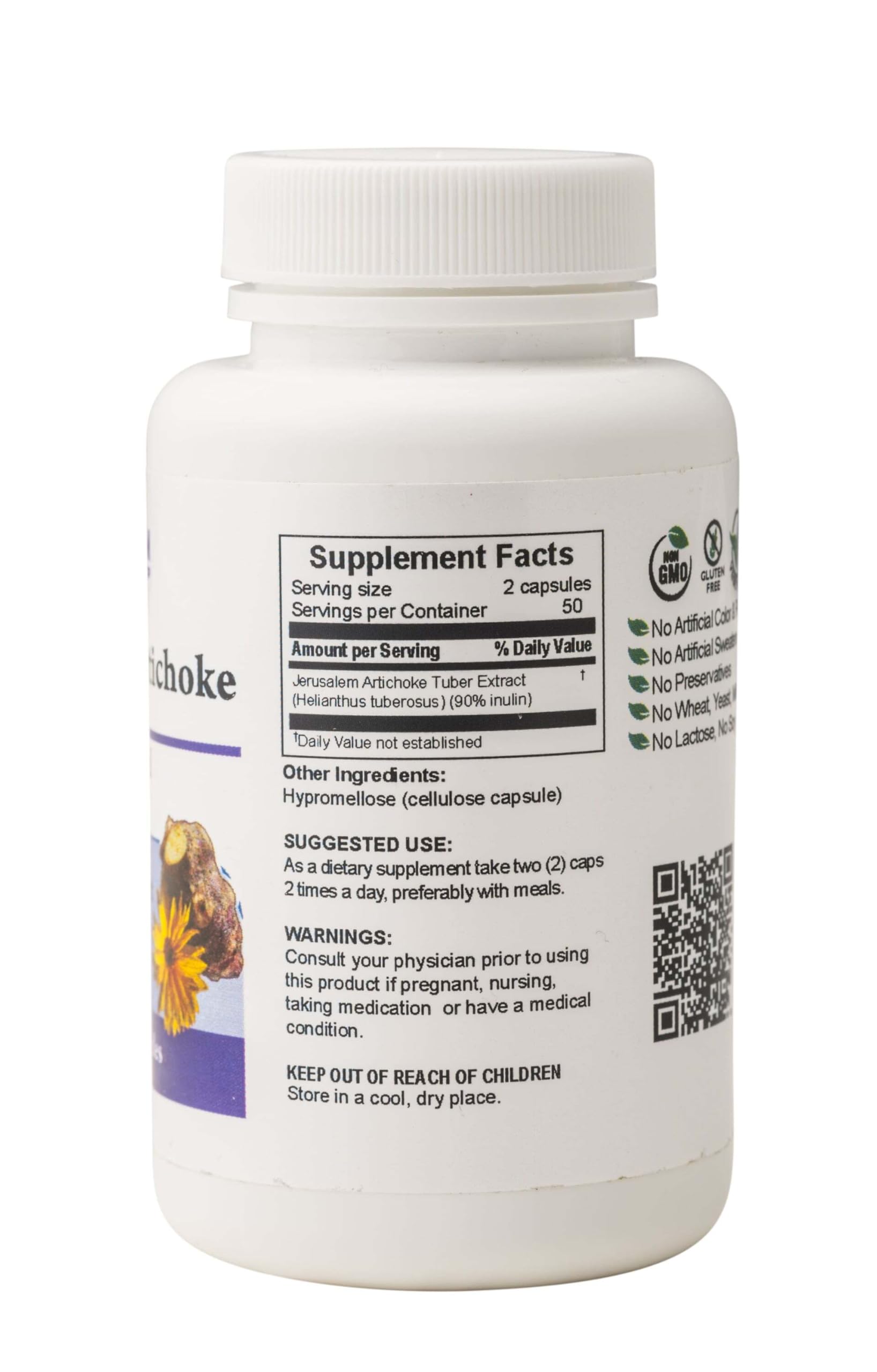 Salem Botanical Nutritional Supplement Capsules, Jerusalem Artichoke, 100 Count