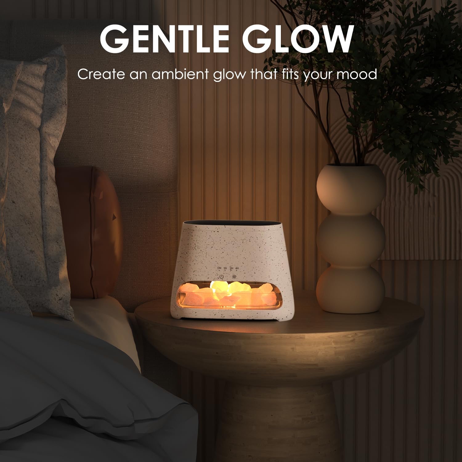 SALKING 2-in-1 Himalayan Salt Lamp & Ultrasonic Diffuser