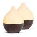 SALKING Essential Oil Diffuser Set (2 Dark, 100ml) – Small Ultrasonic Diffusers with Auto Shut-Off