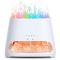 SALKING Colorful Flame Diffuser Humidifier and Himalayan Salt Lamp – 7-Color Oil Diffuser, 150ml, Ultra-Quiet