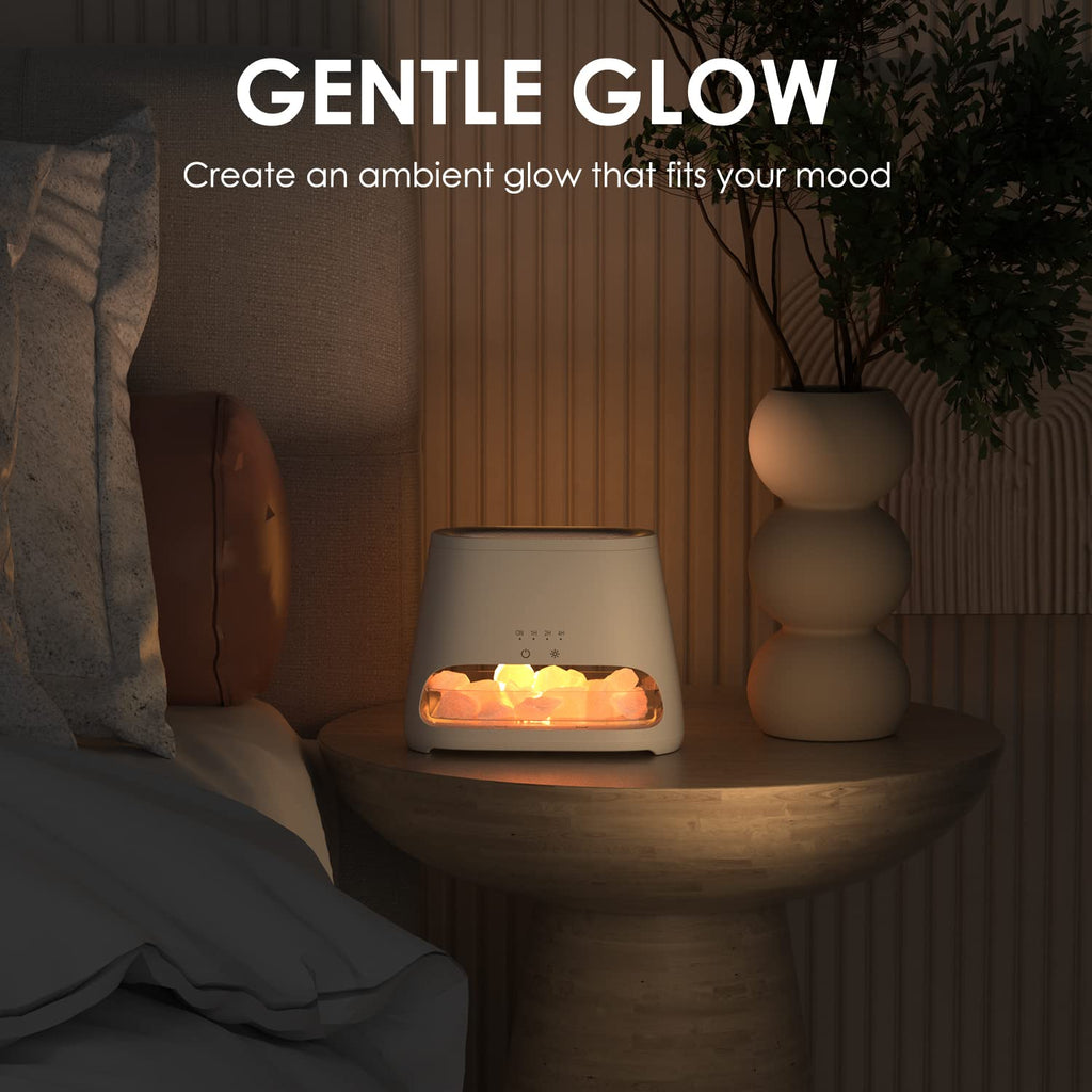 SALKING 2-in-1 Himalayan Salt Lamp & Ultrasonic Essential Oil Diffuser