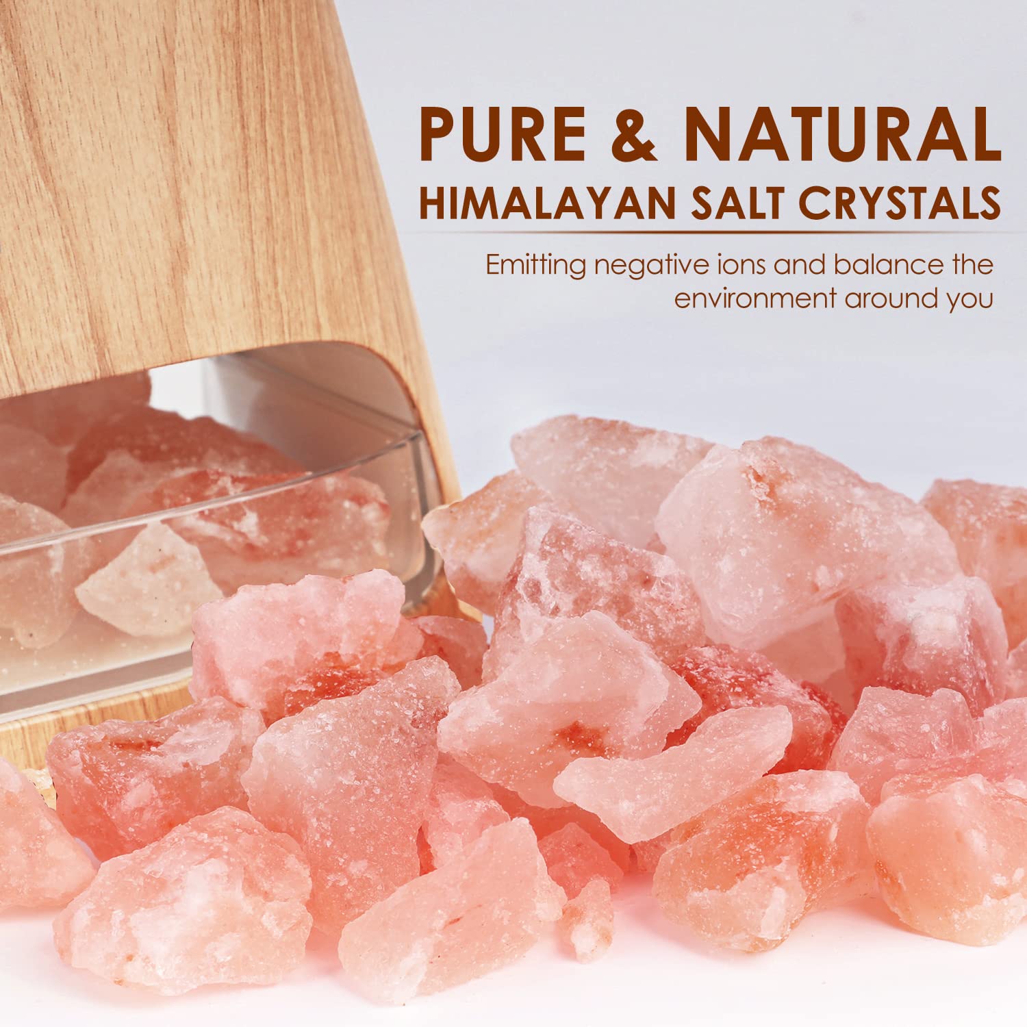 SALKING 2-in-1 Himalayan Salt Lamp & Essential Oil Diffuser – 150ml, Auto Off
